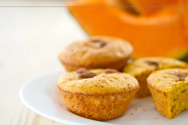 Pompoen muffins — Stockfoto