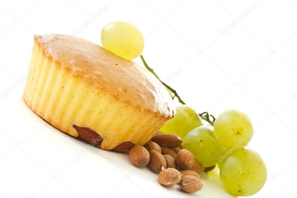 muffins with almonds and fruit