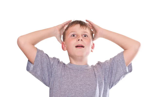 Teen boy surprised — Stock Photo, Image