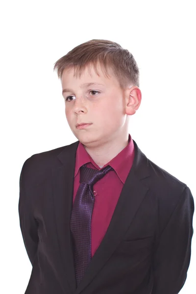 Portrait of a teenager in a suit — Stock Photo, Image