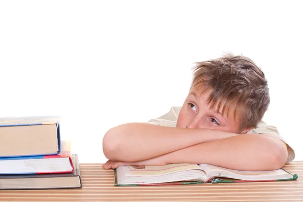 Niño aprende lecciones —  Fotos de Stock