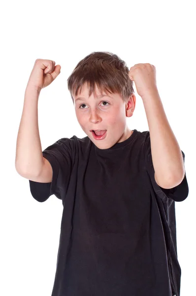 Emotionally happy boy — Stock Photo, Image