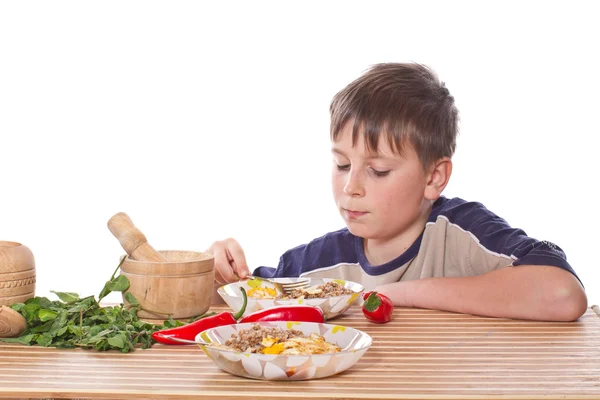 Ragazzo colazione — Foto Stock