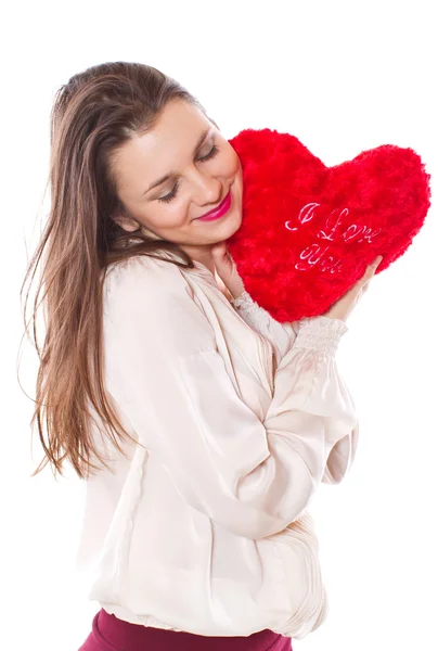 Girl with heart — Stock Photo, Image