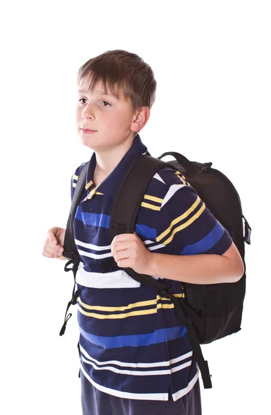 Schoolboy with backpack Stock Picture