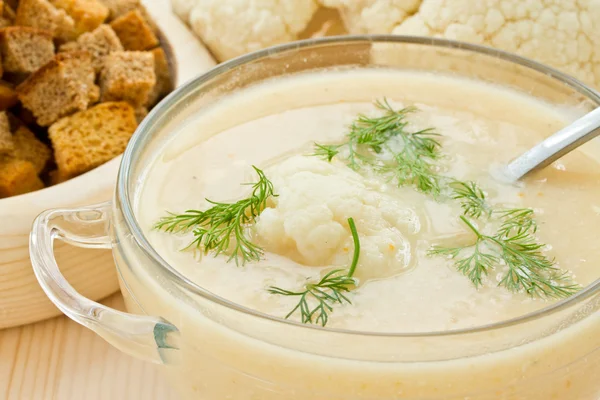 Soup Cream of cauliflower — Stock Photo, Image