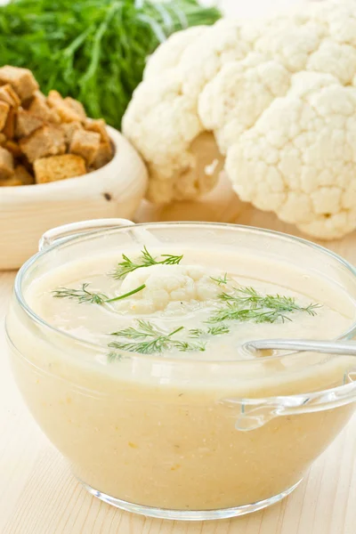 Soup Cream of cauliflower — Stock Photo, Image