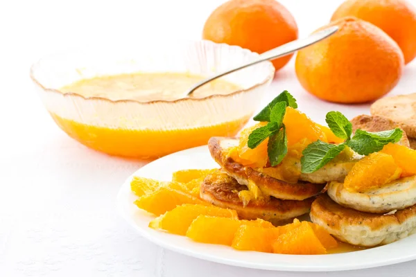 橙色果酱的罂粟松饼 — 图库照片