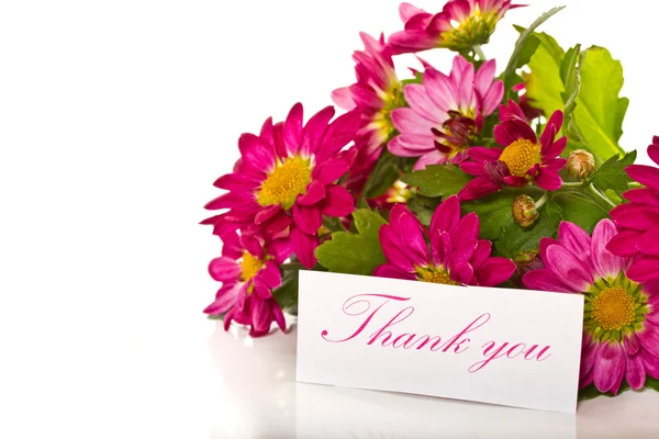 Thanks with flowers — Stock Photo, Image