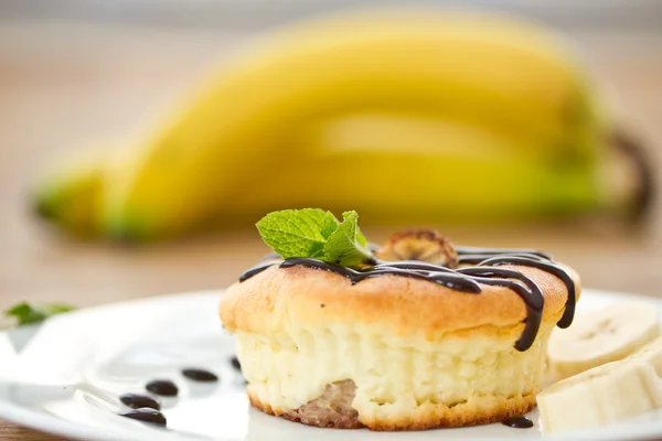 Muffins de queijo com banana — Fotografia de Stock