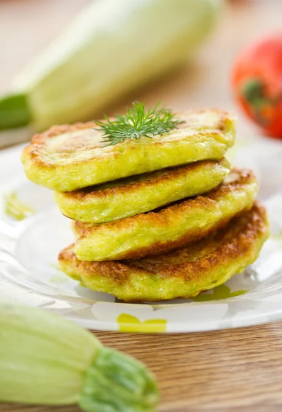 Zucchini pancakes — Stock Photo, Image