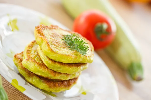 Zucchini pancakes — Stock Photo, Image