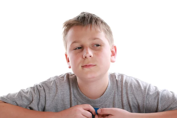 Portrait of a pensive teen — Stock Photo, Image