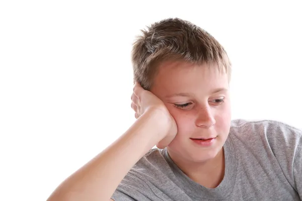 Portrait of a pensive teen — Stock Photo, Image