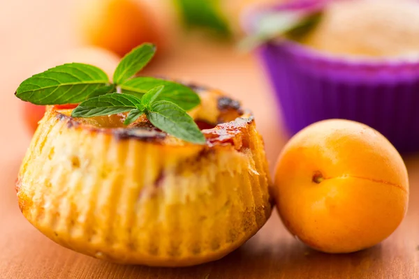 Muffin con albicocche — Foto Stock