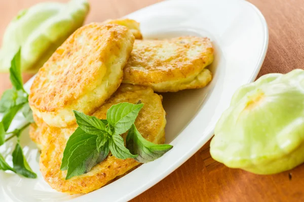 Squash fritters Stockfoto