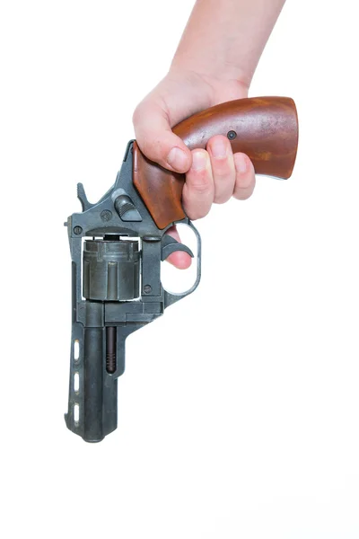 Hand with a gun — Stock Photo, Image