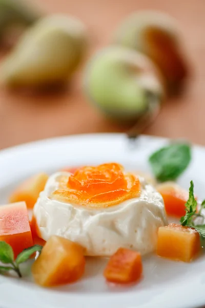 Frutas Panna Cotta — Fotografia de Stock