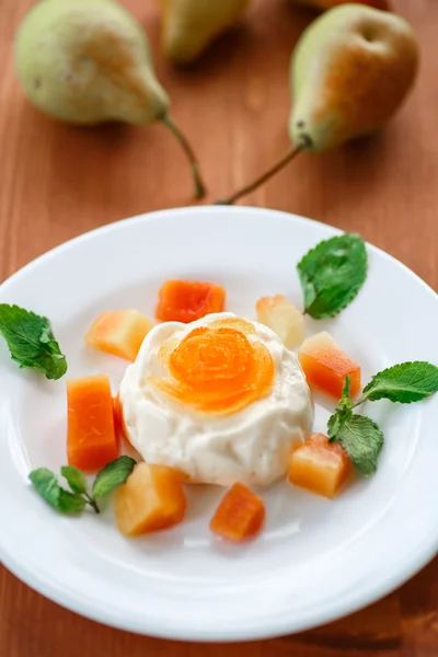 Fruta Panna Cotta — Foto de Stock