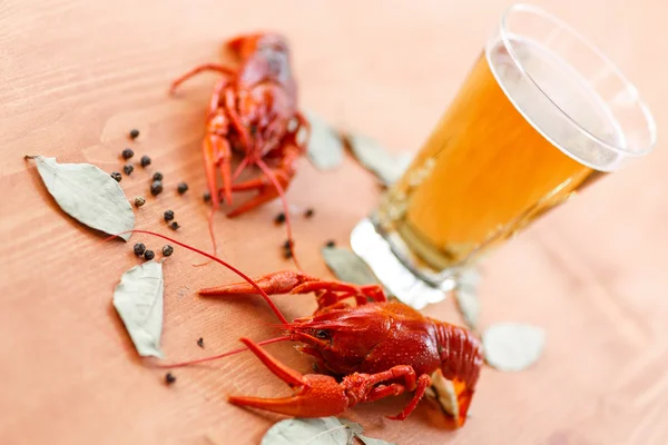 Gamberi bolliti con birra — Foto Stock