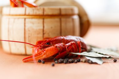 haşlanmış kerevit yakın çekim