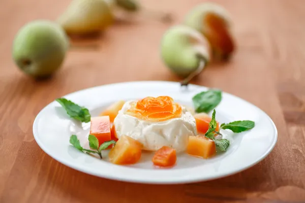 Frutas Panna Cotta — Fotografia de Stock