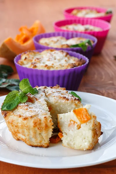 Muffins au fromage à la citrouille — Photo