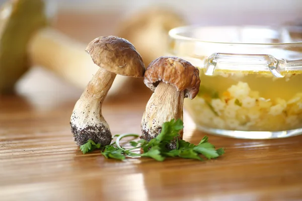 Soup with mushrooms — Stock Photo, Image