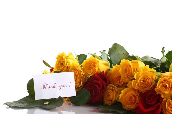 Gelbe und rote Rosen — Stockfoto