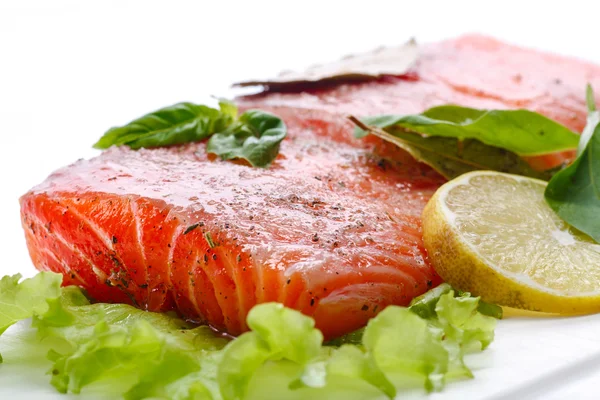 Filetes de salmão salgado — Fotografia de Stock