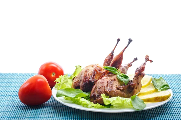 Roasted quail — Stock Photo, Image