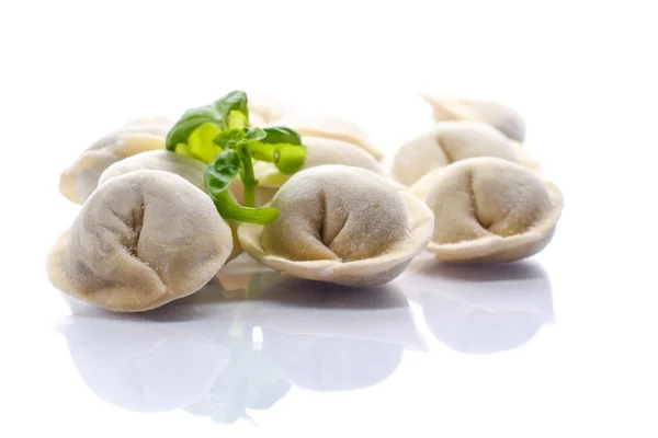 Uncooked meat dumplings — Stock Photo, Image