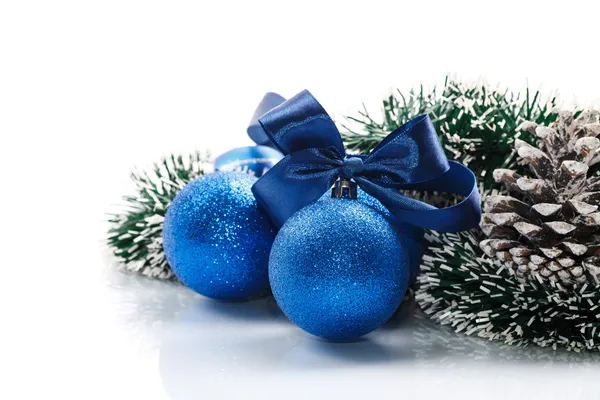 Christmas card with Christmas balls — Stock Photo, Image