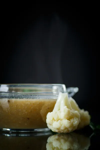Soup mashed cauliflower — Stock Photo, Image