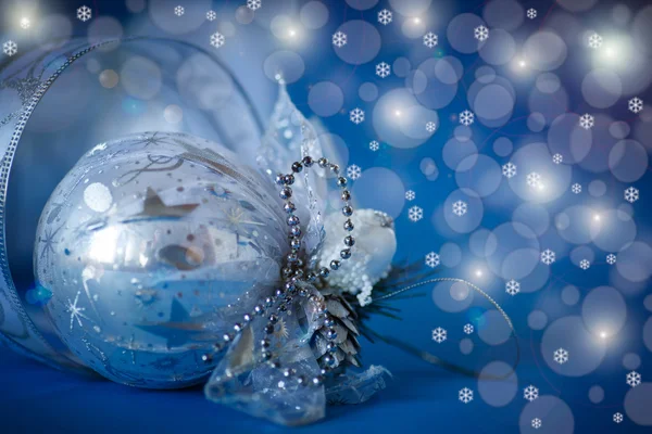 Christmas card with balls — Stock Photo, Image