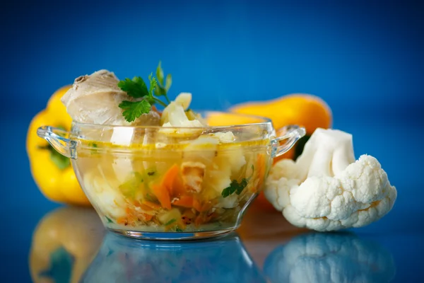 Vegetable soup with cauliflower — Stock Photo, Image