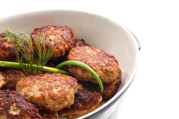 Stekt köttbullar med örter — Stockfoto