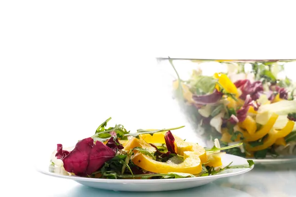 Saláta rukkolával és borssal — Stock Fotó