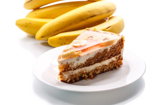 Медовый торт с бананами — стоковое фото