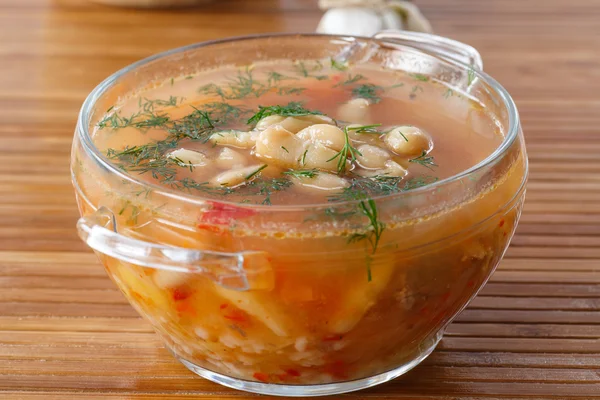 Sopa com feijão — Fotografia de Stock