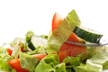 taze salatalık ve domates salatası