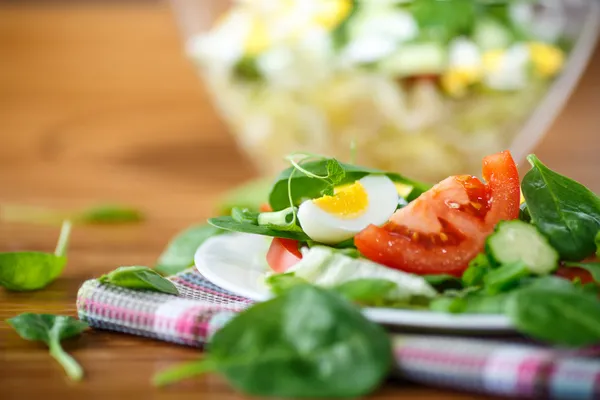 Salada de verão com ovo — Fotografia de Stock