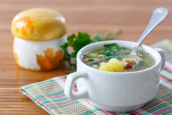 Soup with mushrooms — Stock Photo, Image