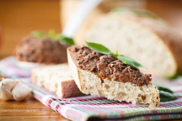 Patê com pão — Fotografia de Stock