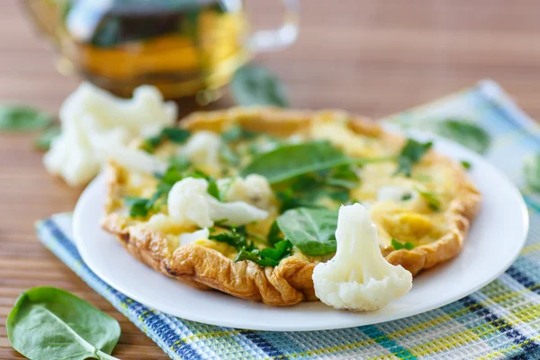 Omelett med blomkål — Stockfoto