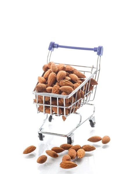 Camión de chapa con almendras peladas —  Fotos de Stock