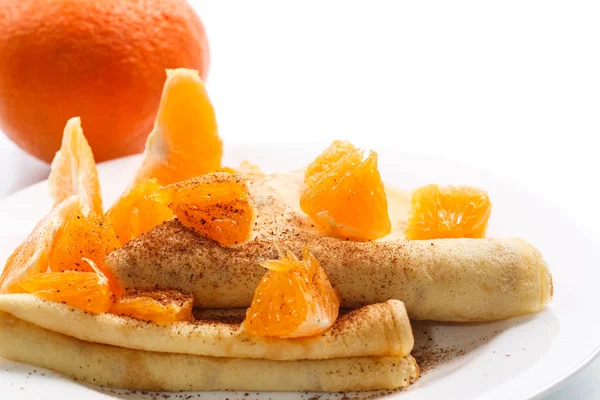 Tortitas con mandarinas —  Fotos de Stock