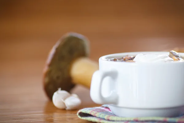 Soup with mushrooms — Stock Photo, Image