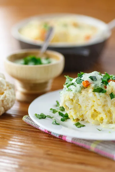 Caçarola de arroz vegetal — Fotografia de Stock