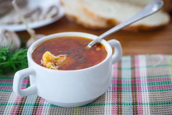 Zuppa di verdure con cavolfiore e barbabietole — Foto Stock